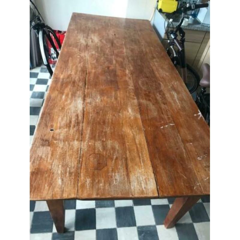 Grote teakhouten eettafel 220 cm breed