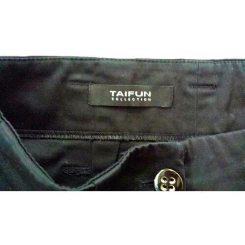 TAIFUN, zwarte pantalon, Palazzo model (wide leg) maat 36/38