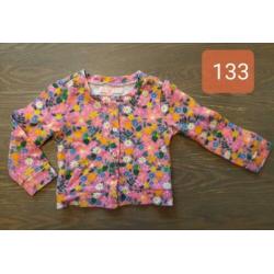 133) Mim-pi vest en jurk mt 92 bloemen