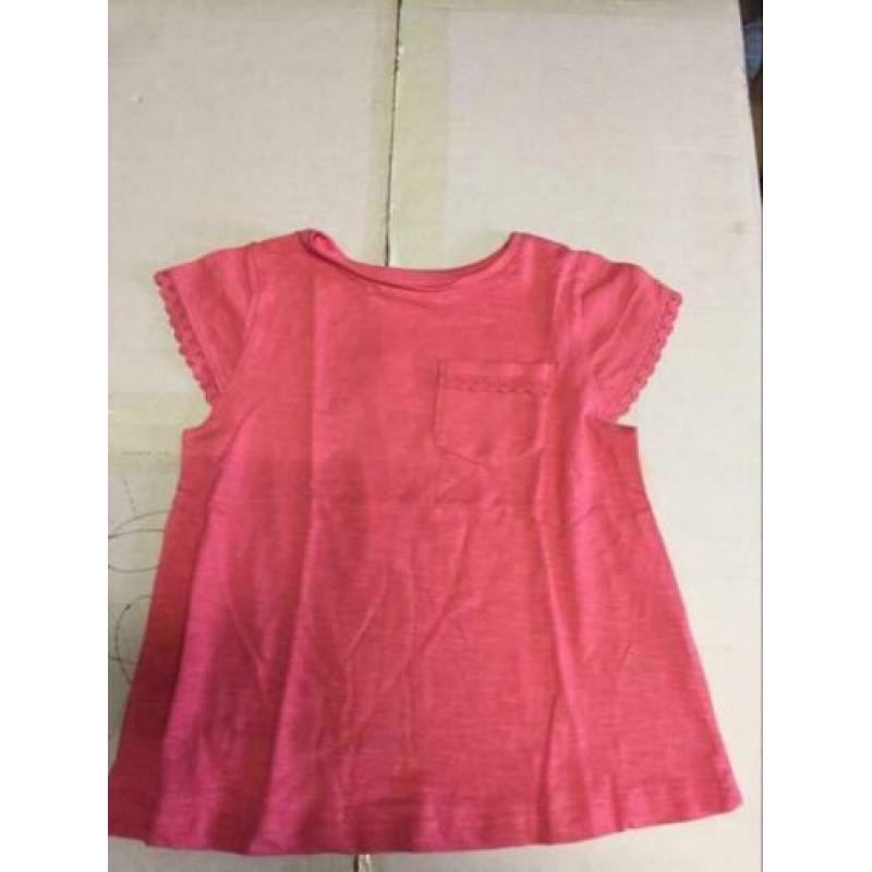 Nutmeg roze tshirt, maat: 116