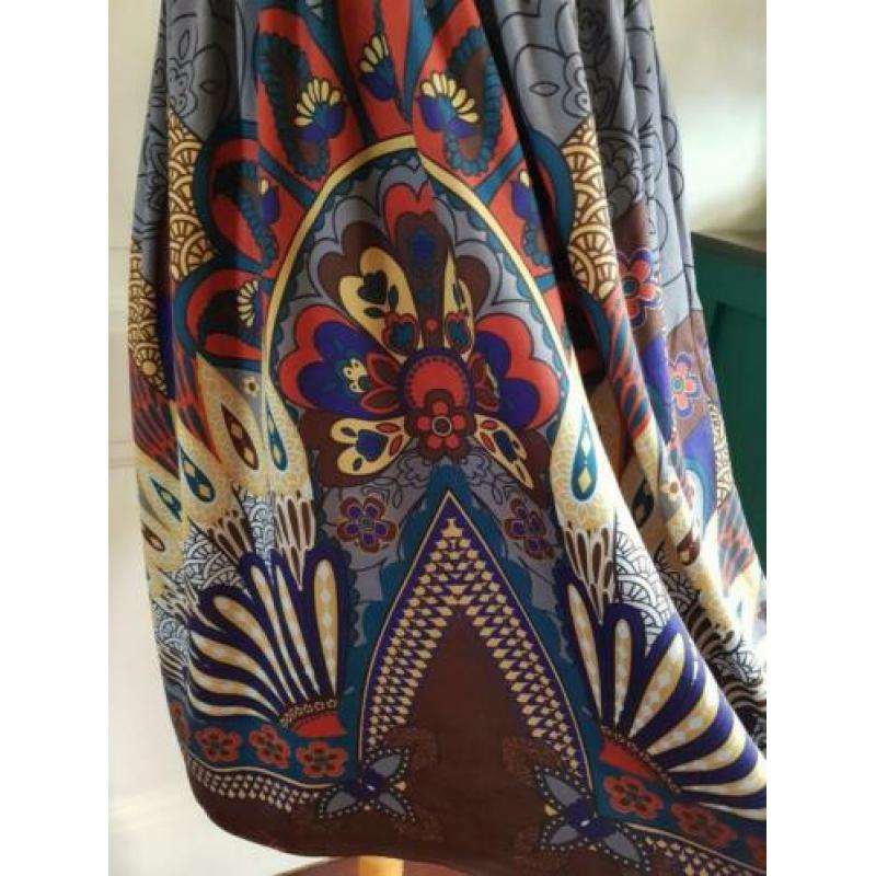 Boho hippie anthropologie kimono jurk geometrische print M