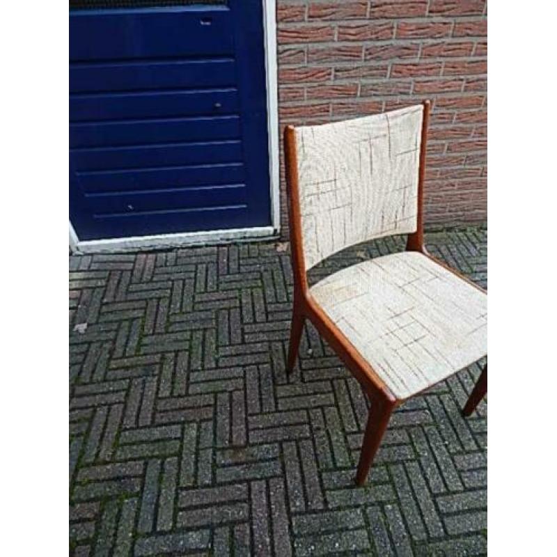 Nette Uldum Stoel ( teak Denemark Design Vintage Retro Deens