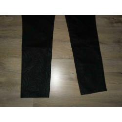 Supertrash Zwarte Broek Met Coating/Print Maat 30