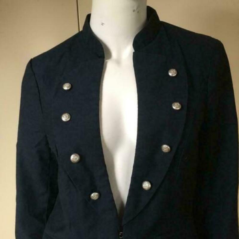 3939 D.blauw jasje blazer military look MISS ETAM; Mt=38