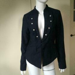 3939 D.blauw jasje blazer military look MISS ETAM; Mt=38