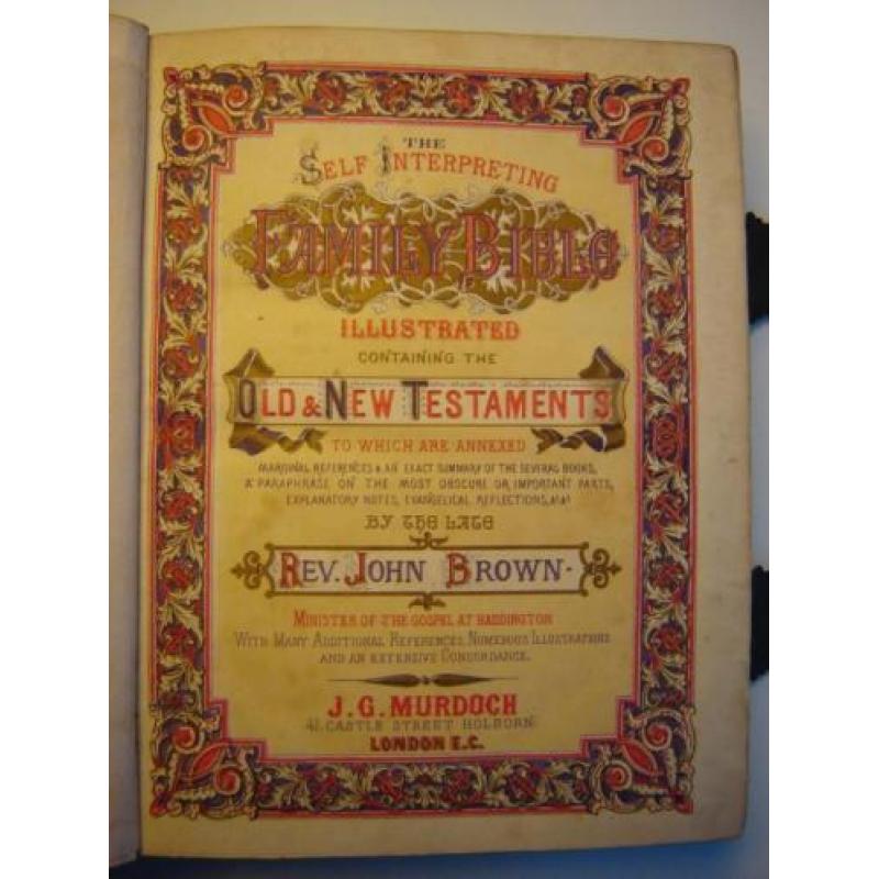 Brown's family Bible - ca. 1880