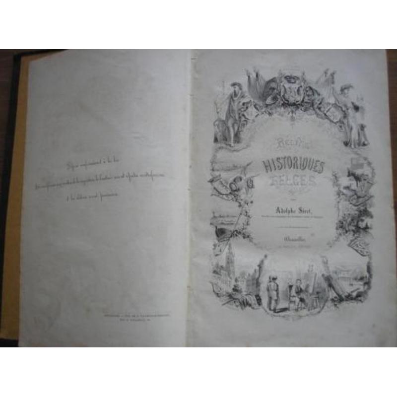 1855. Adolphe Sirel: Récits historiques Belges. Fraaie