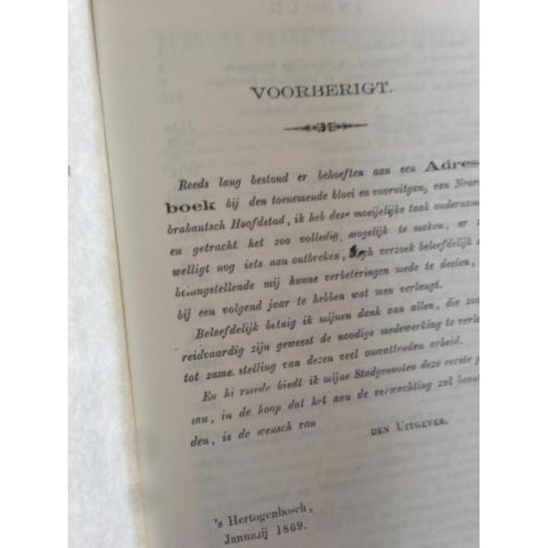 adresboek der stad 's Hertogenbosch voor het jaar 1869