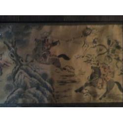 Oude handbeschilderde chineese scroll