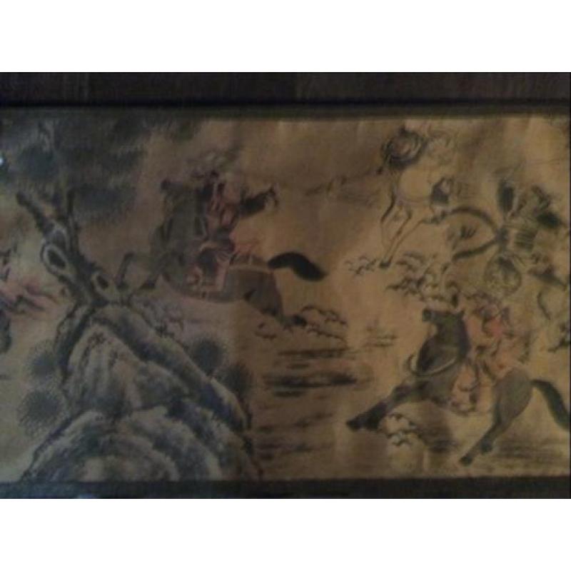 Oude handbeschilderde chineese scroll