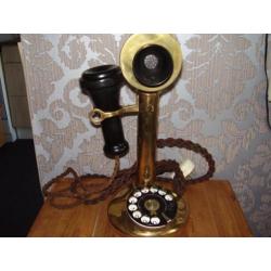 Antieke telefoon-zwaar koper/Bakkeliet-Bell-patent-Anno 1910