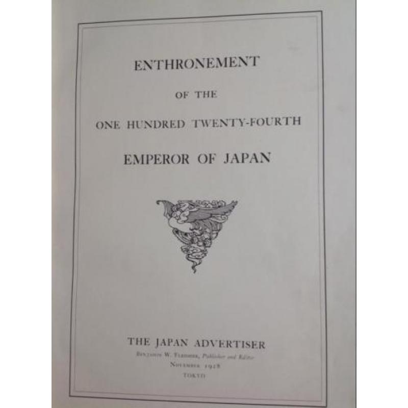 Prachtig boek 1928 kroning van de Japanse Keizer