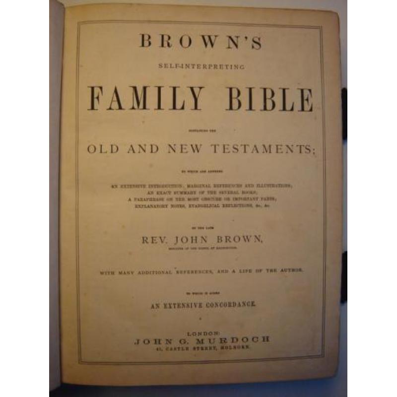 Brown's family Bible - ca. 1880