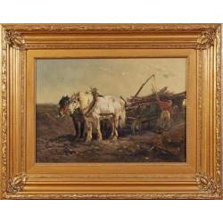 ==Henry Schouten 1857-1927==boer met paarden op het veld===