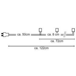 HQ HQCLS48701 Kerstverlichting 10 Lampjes 10.8W 1,22M 10X