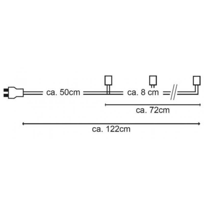 HQ HQCLS48701 Kerstverlichting 10 Lampjes 10.8W 1,22M 10X