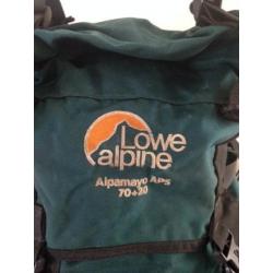 Low Alpine Rugzak Backpack 90 liter 70+20 (€50,-)